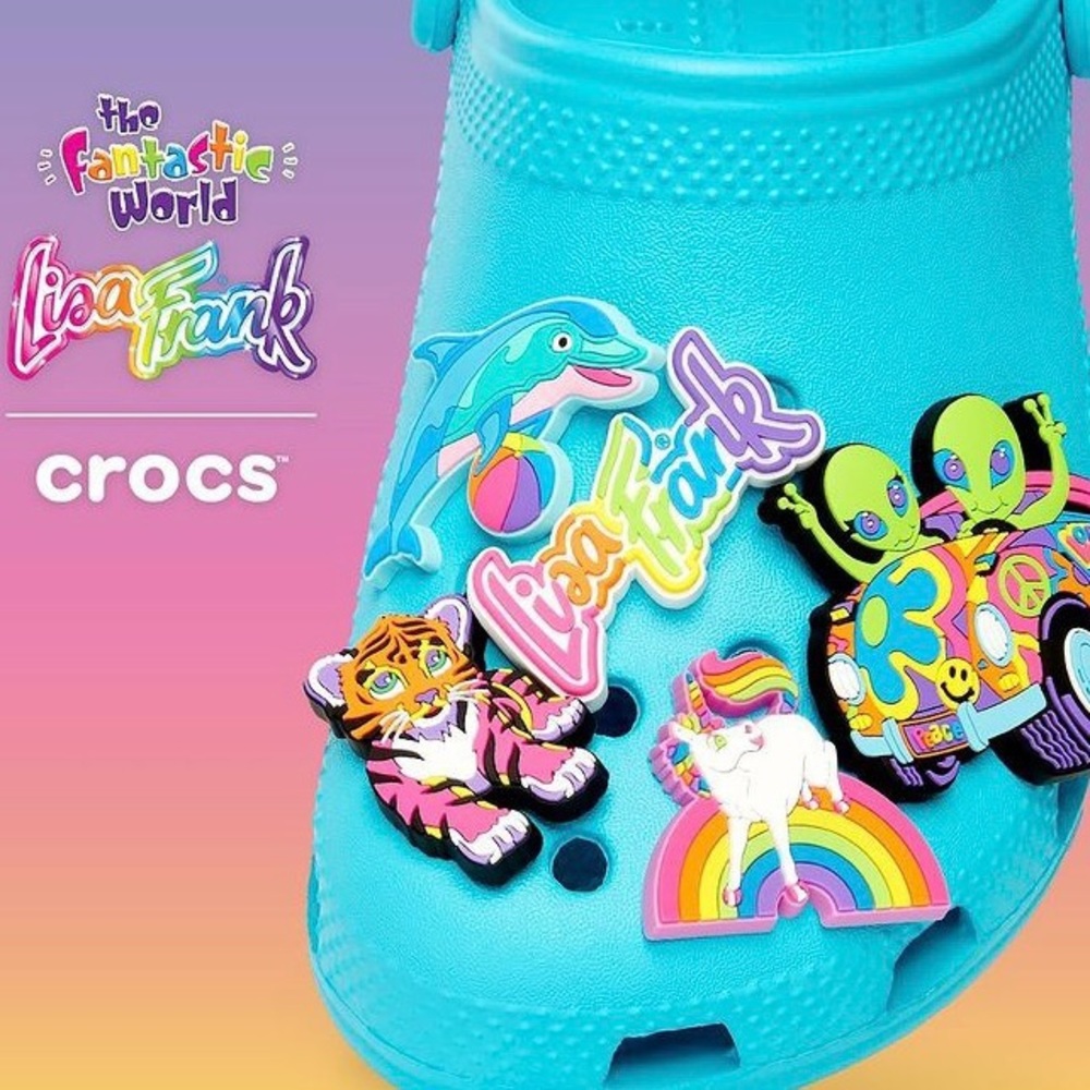 Lisa Frank x Crocs Individual Charm 🦄🐬🌈👽🐯